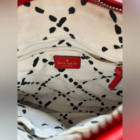 Red Leather Kate Spade Crossbody EUC - Picture 7 of 8